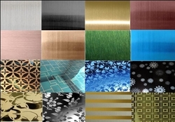 Stainless Steel Designer, Embossed, Etched, Colored Sheets